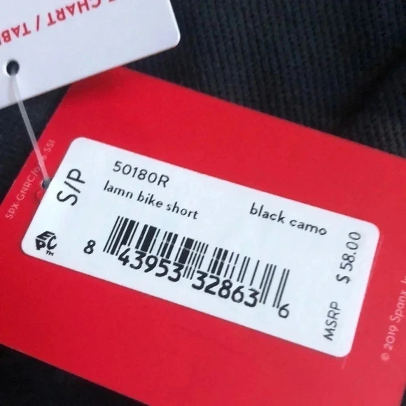 SPANX Lamn Bike Shorts black camo Sz Small 2-4 New with Tags - Picture 6 of 9